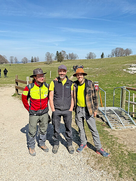 Die drei Lagerleiter der Bildungswerkstatt Bergwald.ch.