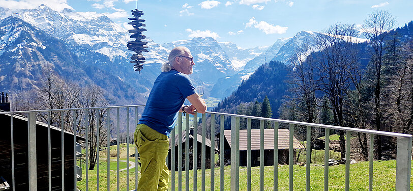 Am Batterien aufladen in Braunwald.